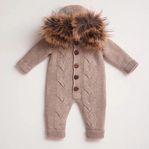 LeoKing Fleeced Merino Wool Knitted Snowsuit