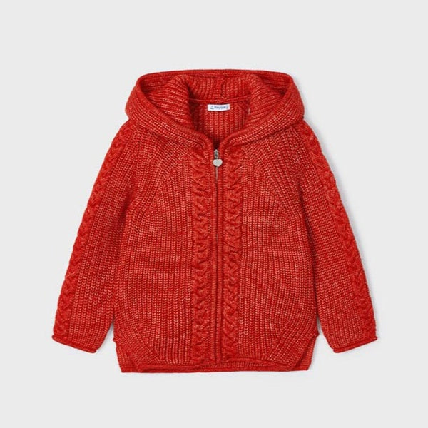 Mayoral Girls Tricot Cardigan With Hood