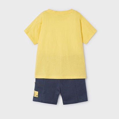 Mayoral Boys Short Set Yellow/Grey