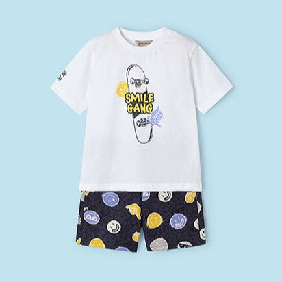 Mayoral Boys Smile Gang Shorts set