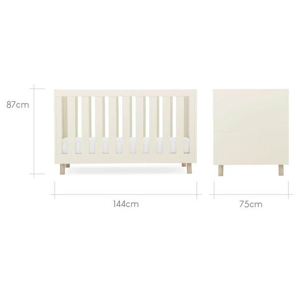 Harper 2 Piece Nursery Furniture Set - Cream & Ash