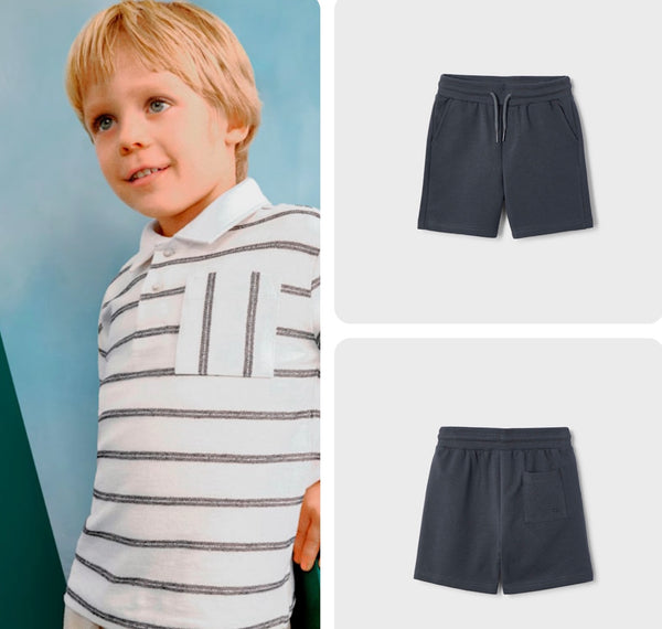 Mayoral 3107/611 Striped Polo Shirt & Jersey Shorts