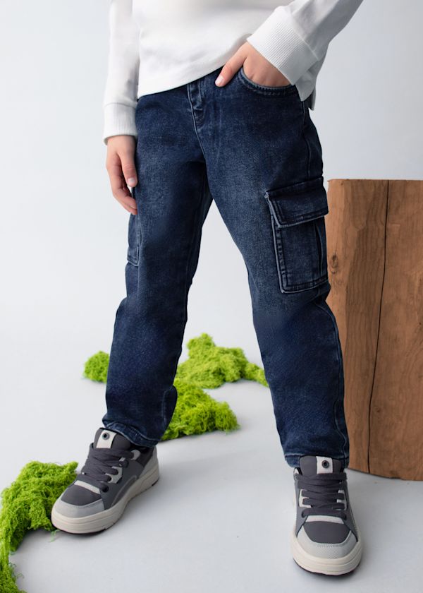 Mayoral Boys Denim Cargo Pants 4563