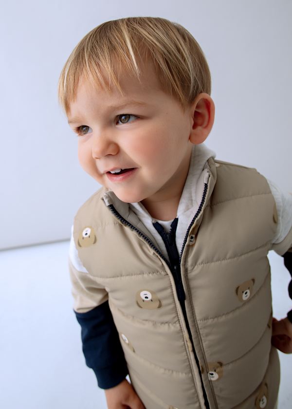Mayoral Baby Reversible Gilet With Teddys 2348