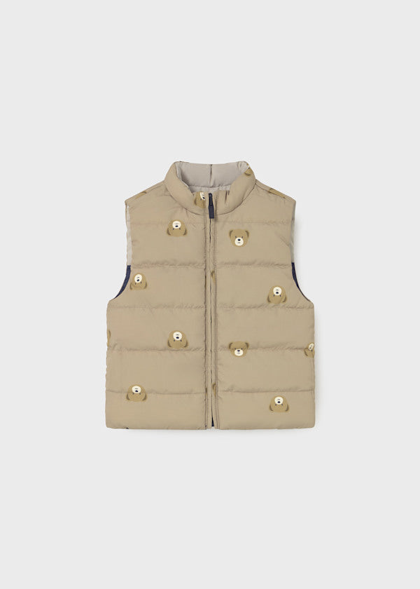 Mayoral Baby Reversible Gilet With Teddys 2348