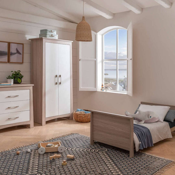 Lana Cot Bed - Ash & White
