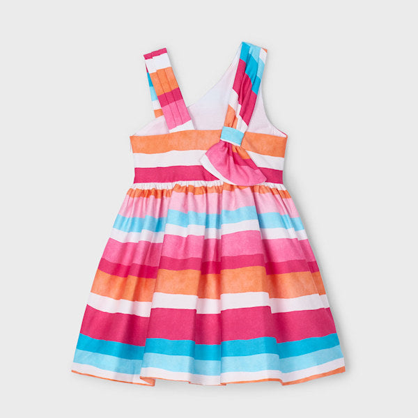 Mayoral 3920 Girl Asymmetric striped Dress