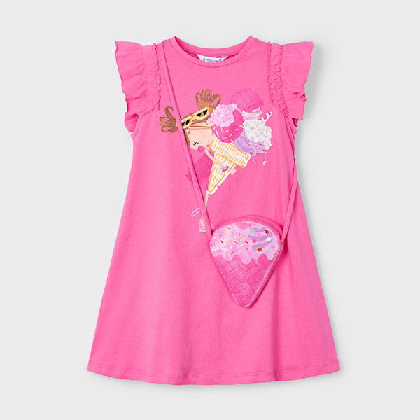 Mayoral 3940 Girl Dress With Ice Cream Bag