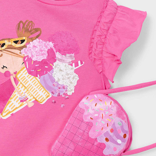 Mayoral 3940 Girl Dress With Ice Cream Bag