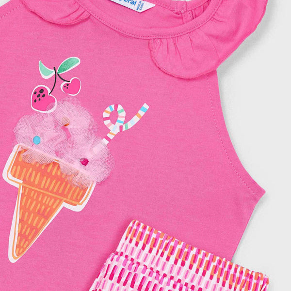 Mayoral 3214 Girl Ice Cream Print Set