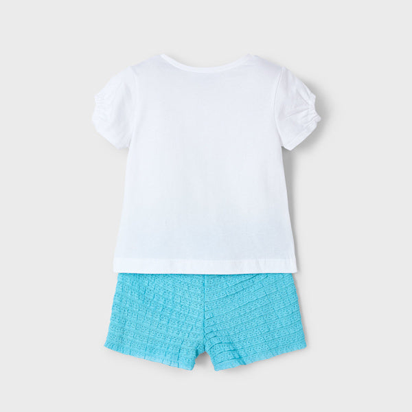 Mayoral 3211 Girl Shorts And Print Top Set