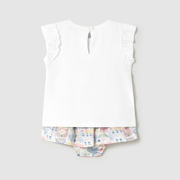 Mayoral 1984 Baby Butterfly Skirt And Tshirt