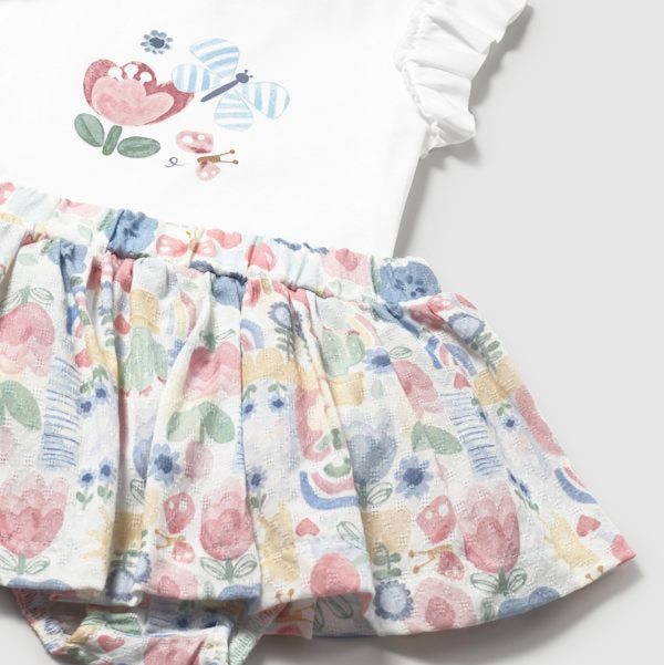 Mayoral 1984 Baby Butterfly Skirt And Tshirt
