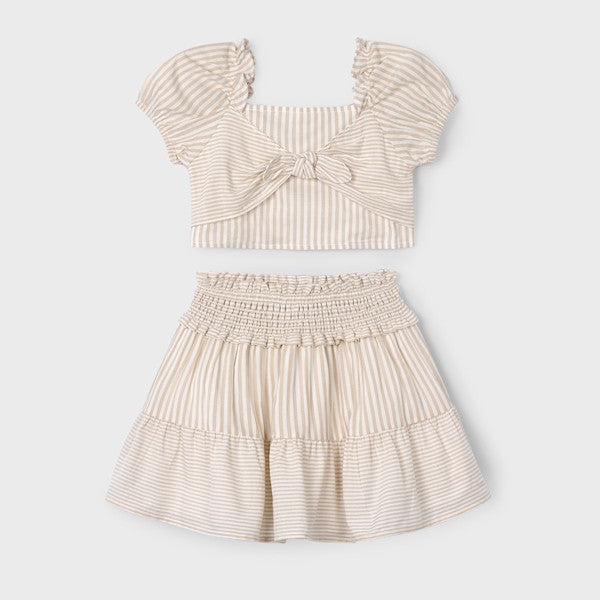 Mayoral 3945 Striped Skirt Set
