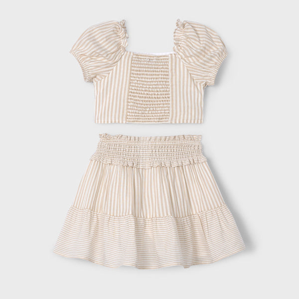 Mayoral 3945 Striped Skirt Set