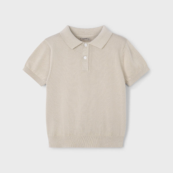 Mayoral 3104 Fine Knit Stone Polo Shirt