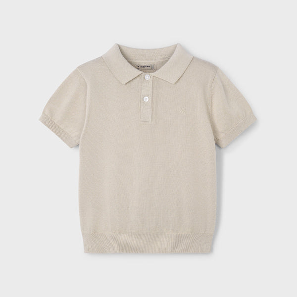 Mayoral 3104 Fine Knit Stone Polo Shirt