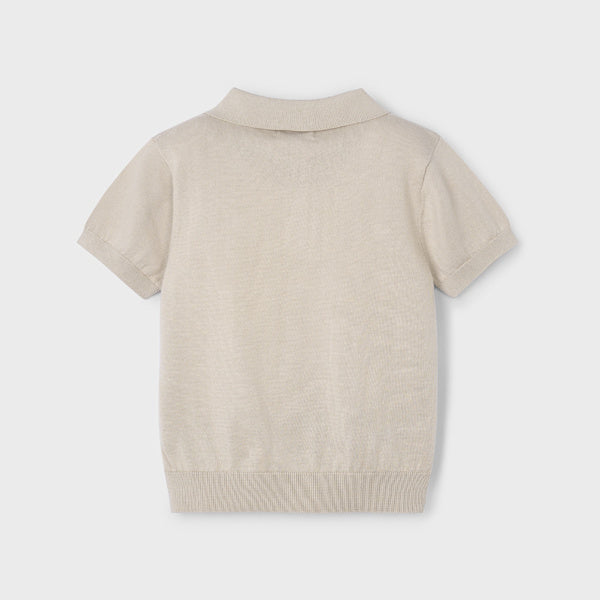 Mayoral 3104 Fine Knit Stone Polo Shirt