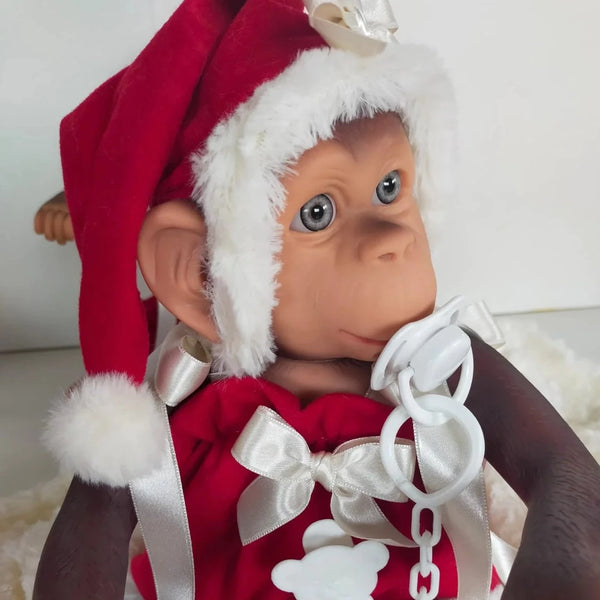 Lolo Reborn Monkey in Christmas Romper