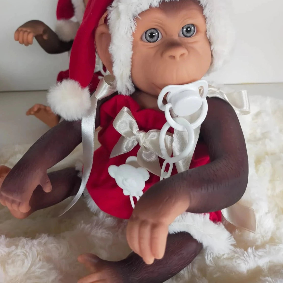 Lolo Reborn Monkey in Christmas Romper Pre Order For November Deliver