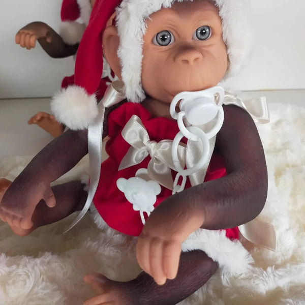 Lolo Reborn Monkey in Christmas Romper