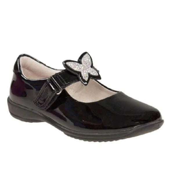 Lelli Kelly Angel Black Patent School Shoe