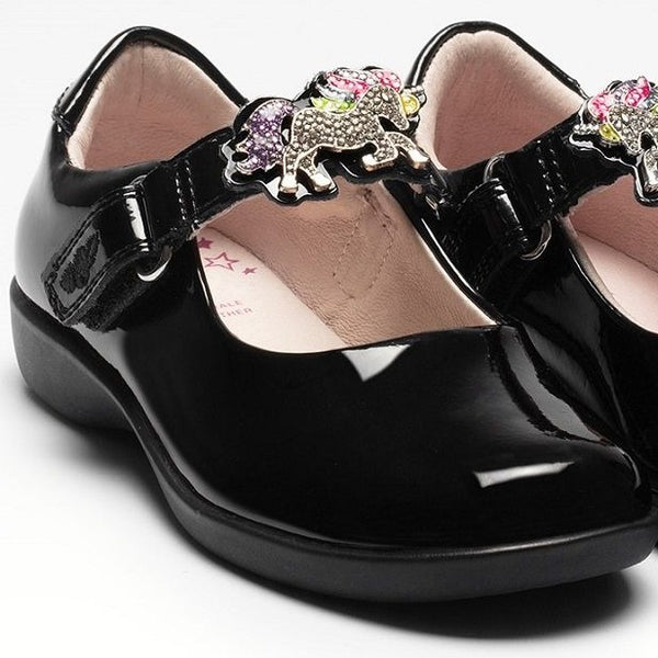 Lelli Kelly Blossom Black Patent School Shoes