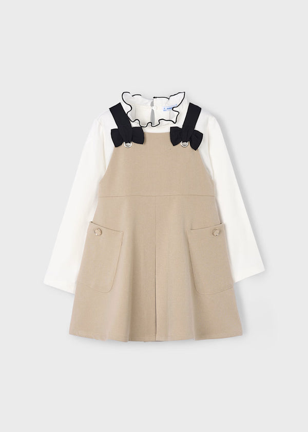 Girls Pinafore And Shirt 4914