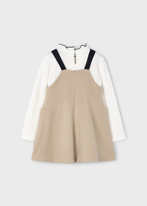 Girls Pinafore And Shirt 4914