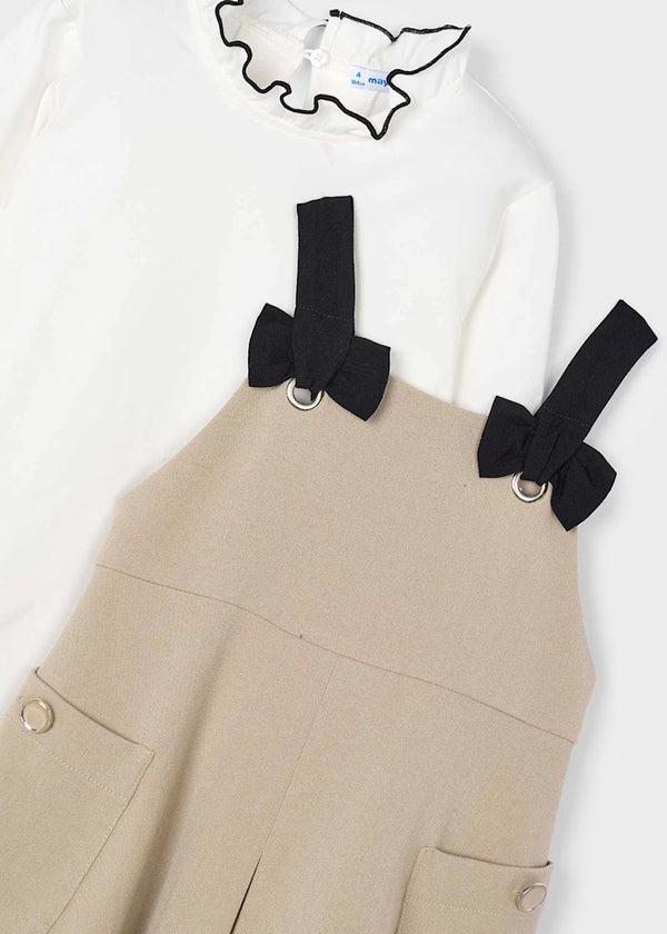 Girls Pinafore And Shirt 4914