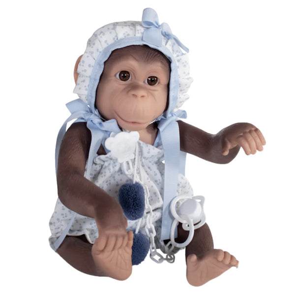 Chipi SILICON Monkey Blue Pompom Romper