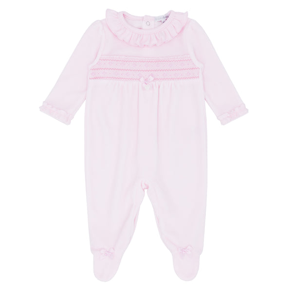 BluesBaby Velour Pink All In One