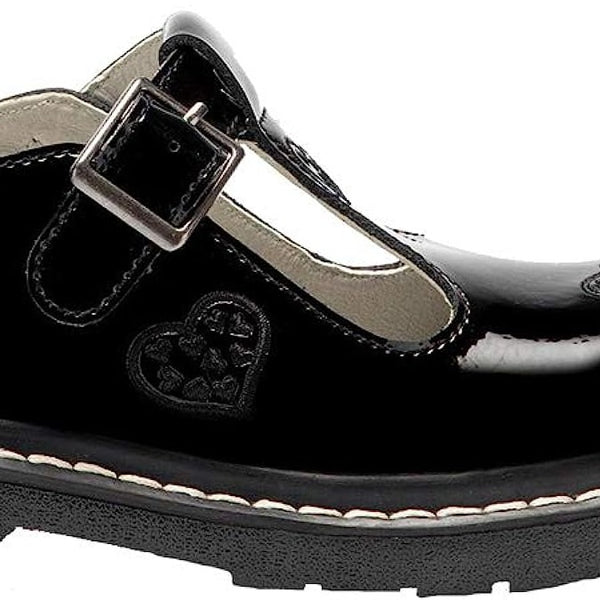 Lelli Kelly Jennifer Black Patent T-Bar School Shoes