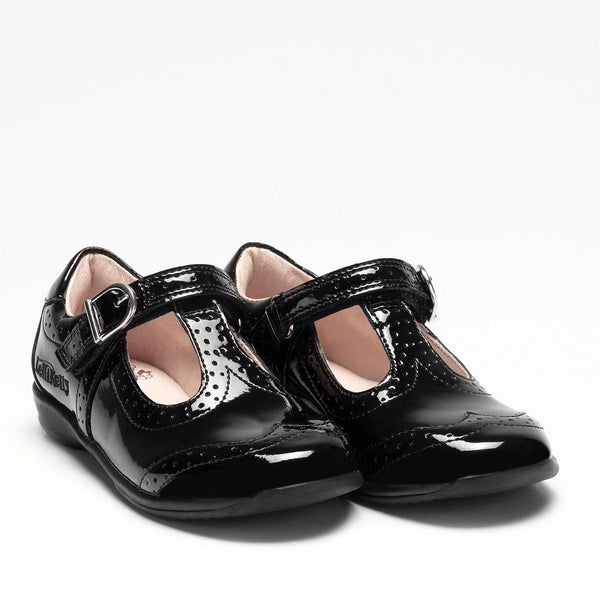 Lelli Kelly Jennette T-Bar Black Patent School Shoes