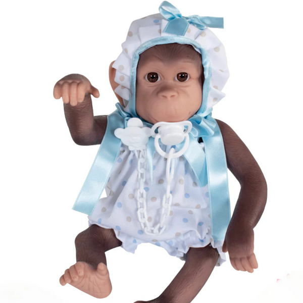 Gordo SILICON Monkey Pale Blue Romper