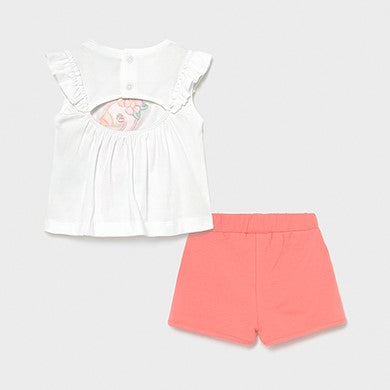 Applique Shorts Set For Baby Girl