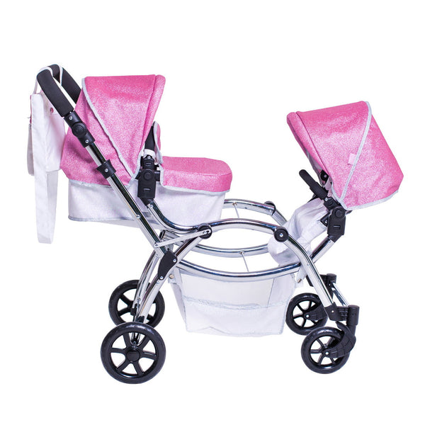 Roma Stephanie Twin Dolls Pram - Sparkle