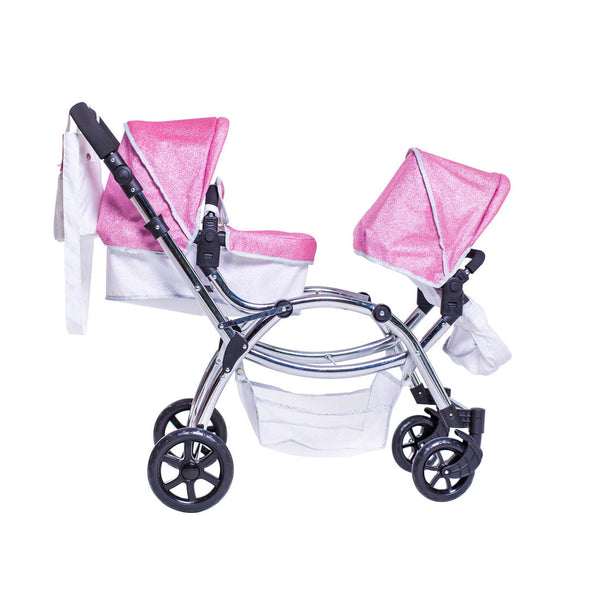 Roma Stephanie Twin Dolls Pram - Sparkle