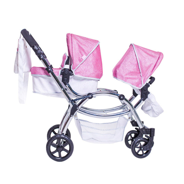 Roma Stephanie Twin Dolls Pram - Sparkle