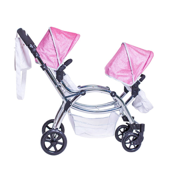 Roma Stephanie Twin Dolls Pram - Sparkle