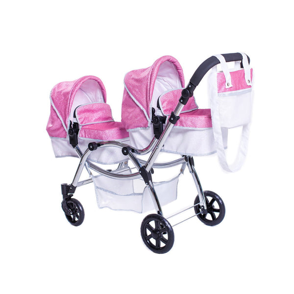 Roma Stephanie Twin Dolls Pram - Sparkle