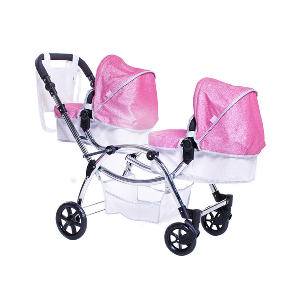 Roma Stephanie Twin Dolls Pram - Sparkle