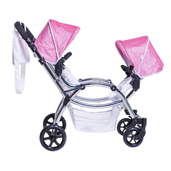 Roma Stephanie Twin Dolls Pram - Sparkle