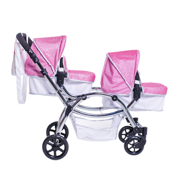 Roma Stephanie Twin Dolls Pram - Sparkle