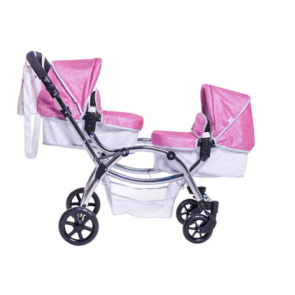 Roma Stephanie Twin Dolls Pram - Sparkle