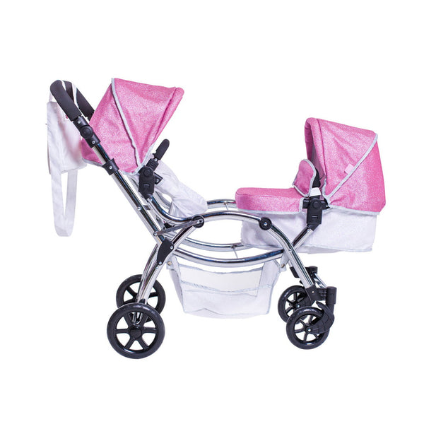 Roma Stephanie Twin Dolls Pram - Sparkle