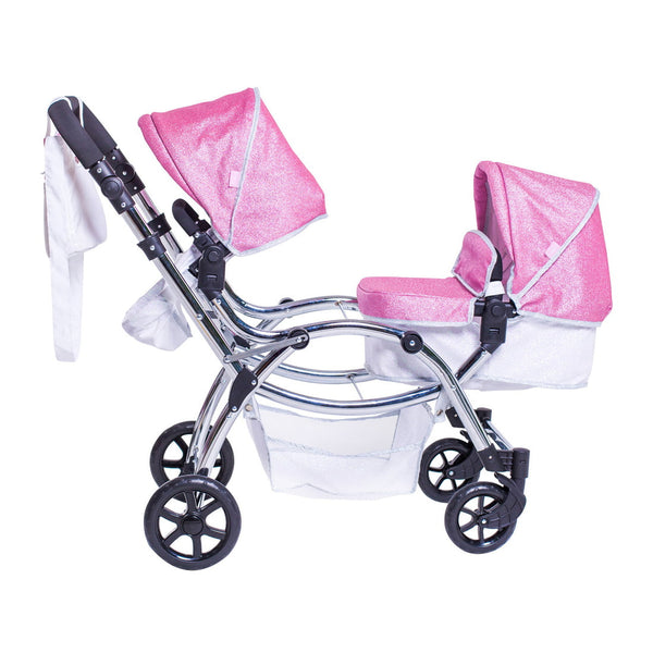 Roma Stephanie Twin Dolls Pram - Sparkle