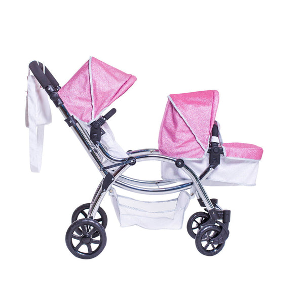 Roma Stephanie Twin Dolls Pram - Sparkle