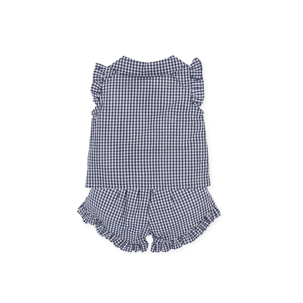 Tutto Piccolo 2Pc Checked Shirt and Shorts Set