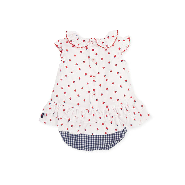 Tutto Piccolo Strawberry Dress And Pants